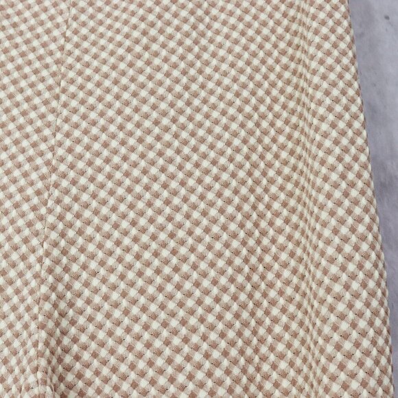 Le Lis Leggings‎ Womens Size Small Tan Flare Leg Textured Plaid Lounge Stretch - Picture 6 of 6